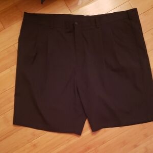 Grand Slam Men's Black Flat Front Shorts